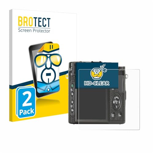 BROTECT (2 Stück Schutzfolie für Fujifilm X10 Displayschutz Folie Made in Germany, Ultra-Klar