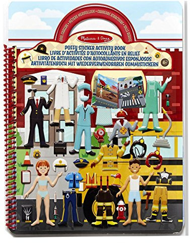 Melissa & Doug 19426 Aktivitätenbuch mit wiederverwendbaren Gummistickern - Coole Berufe (101 Sticker)