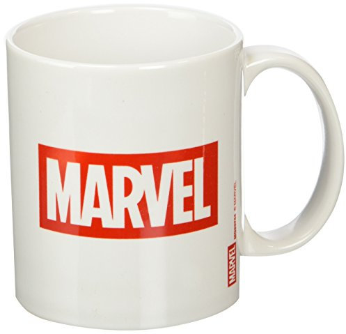 Marvel Logo White Ceramic Mug, Multicoloured, 7.9x11x9.3 cm