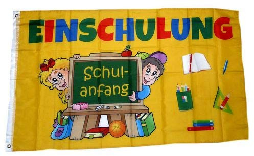 Fahne Flagge Einschulung Schulanfang 90 x 150 cm