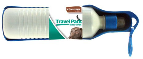 King Fisher Travel Pet Water Bottle and Drink Tray