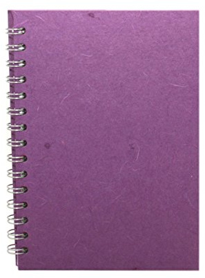 Pink Pig A5 Portrait Sketchbook | White Cartridge, 35 Leaves | Purple