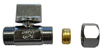 Boutté 3168153 MV1217 Mini-Vanne 1/4 tour mâle 12 x 17 bicone tube ø 12 Chrome