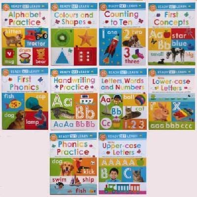 10 Early Learning Wipe Clean Books Colours Shapes Numbers Phonics Handwriting Counting Ages 3 Plus