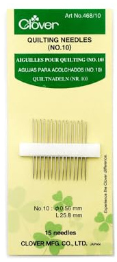 Clover Quilting Needles No. 12, Silver