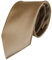 TigerTie Herren Krawatte – Klassische 8 cm Satin-Krawatte in braun goldbraun einfarbigem Design, ideal für Geschäftstermine, festliche Anlässe und die Freizeit