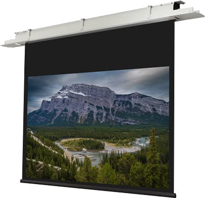 celexon Expert Deckeneinbau-Motor-Leinwand 130 | 280x175 cm 16:10 | elektrische 8K, Full-HD Einbauinstallation für Ihre Beamer-Projektionen | zur Integration in die Zimmerdecke | inkl. Wandschalter