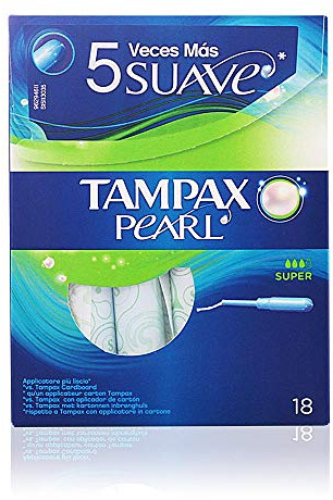 Tampax Pearl Super Tampons with Applicator, Pack of 18