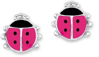 Prinzessin Lillifee Kinder-Ohrstecker Marienkäfer 6 mm 925 Silber rhodiniert Emaille - 541848