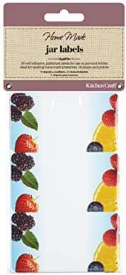 Kitchen Craft Etichette autoadesive per barattoli di marmellata fatta in casa, frutta, confezione da 30