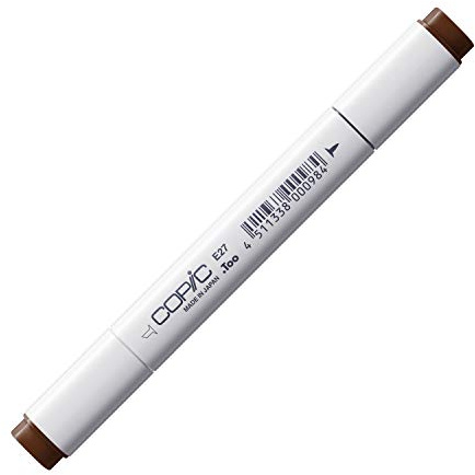 Copic Classic Coloured Marker Pen - (E-27) Milk Chocolate, For Art & Crafts, Colouring, Graphics, Highlighter, Design, Anime, Professional & Beginners, Art Supplies & Colouring Books