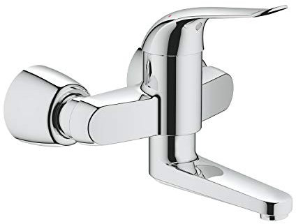 GROHE Euroeco Special - Einhand-Waschtischbatterie (wassersparend, mit Temperaturbegrenzer, einstellbare Mengenbegrenzung), chrom, 32771000