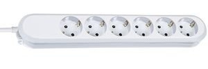 Bachmann 381.247K Smart Steckdosenleiste Anschlussleitung (6-Fach, 1,5 m) weiß