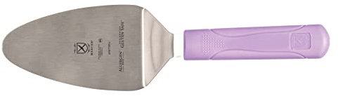 Mercer Culinary Millennia 5 x 3-Inch Stainless Steel Pie Server/Spatula with Purple Handle