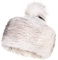 Futrzane Classic Bommel Mütze - Fellmütze Damen - Russen Wintermütze aus Pelz (One Size, Weiß mit Schwarz Classic)