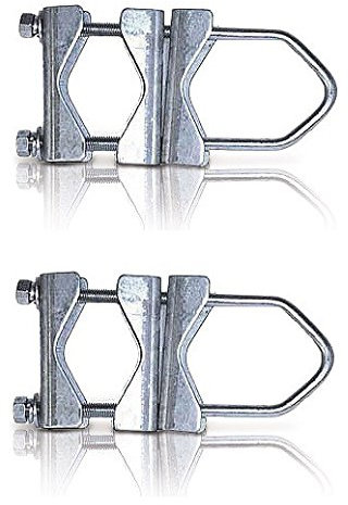 Chess D2366 Mast-Doppelschelle 2 Stück Mastschelle Antennenmast Balkonhalterung Masthalterung Schellen