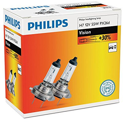 Philips H7 Vision Autoglühlampe 12V 55W PX26d 30% 2st.