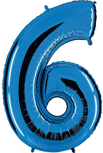 Grabo Riesenzahl Folienballon 40/102cm | Blau #6