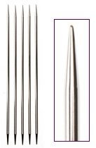 KnitPro Nova Metallnadeln mit Doppelspitze, kurz, 10 cm x 3,5 mm