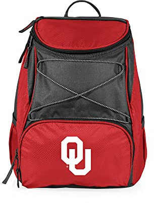 PICNIC TIME NCAA Oklahoma Sooners PTX Insulated Backpack Cooler, Red With Gray Accents, One Size (633-00-100-454-0)