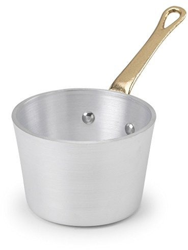 Pentole Agnelli ALMA10908 Casserole de Service Conique avec Poignée en Laiton, Aluminium, 8 cm