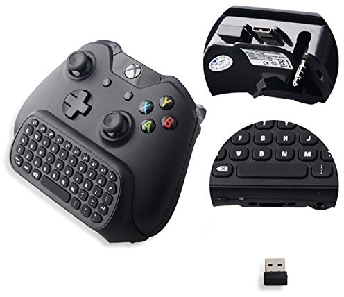 Megadream [Compatible audio] Clavier manette Xbox One, mini pavé de chat sans fil 2,4 G avec prise jack 3,5 mm – Écoute de la musique parfaite pour Microsoft Xbox One/Xbox One S