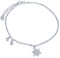 Yumilok Damen Armkette Armband 925 Sterling Silber Zirkonia Gliederarmband Schneeflocke Charm mit Anhänger Bettelarmband Armschmuck, 6.7-7.7 Verstellbar