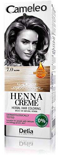 Cameleo - Kräuter-Henna-Farbcreme - Blond - Natürlicher Henna-Extrakt & marokkanisches Öl - Semi-Permanent - gleichmäßige, tiefe Farbe - hypoallergen - 75g