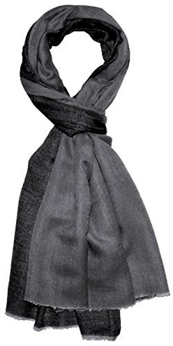 Lorenzo Cana Herrenschal Wendeschal Schal Schaltuch 100% Kaschmir - 70 cm x 200 cm leicht kuschelweich Kaschmirschal Kaschmirtuch Double Face schwarz grau zweifarbig 7837611