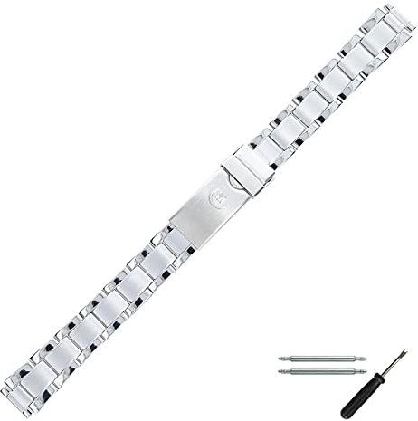 MARBURGER Uhrenarmband 12mm Edelstahl Silber - Werkzeug Montage Set 81101040020