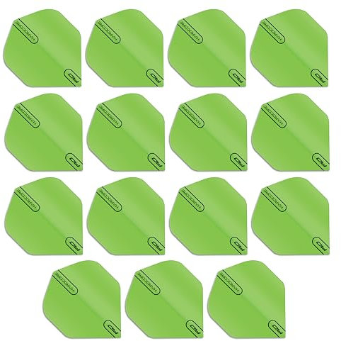 RED DRAGON Hardcore XT Colours Extra Thick Standard Dart Flights - 5 Sets Per Pack (15 Dart Flights in total) (Green)