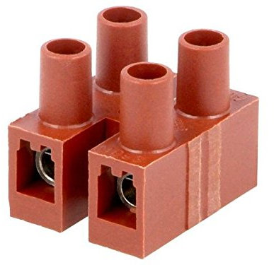 5X BM 93FS2 Klemmleiste Schraubklemme Wege: 2 4mm2 Klemmen: 4 Farbe: braun BM GR