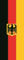 U24 Fahne Flagge Deutschland mit Adler im Hochformat Premiumqualität 120 x 300 cm