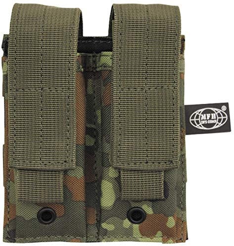 MFH Doppel 9mm Magazintasche Kleine MOLLE Flecktarn