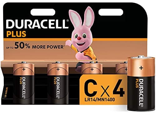 Duracell C Batterie, confezione da 4