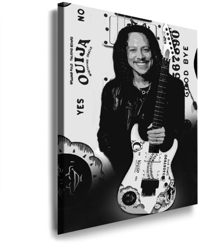 Kunstdruck Metallica - Kirk Hammett Bild 100x70cm k. Poster ! Bild fertig auf Keilrahmen ! Pop Art Gemälde Kunstdrucke, Wandbilder, Bilder zur Dekoration - Deko. Musik Stars Kunstdrucke
