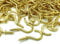 10 x Deluxe cup hooks 25mm (1 inch) electro brass plated.
