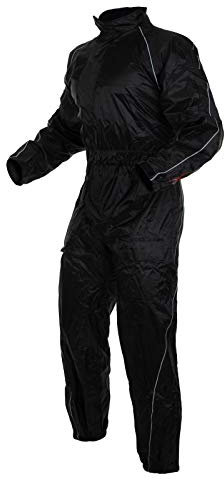 A-Pro Regenkombi Wasserdicht Motorrad Regenhose Regenjacke Regenanzug Schwarz XL