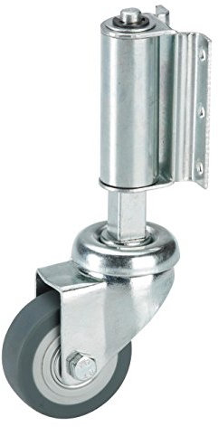 Leiterrolle Federrolle Lenkrolle 50 mm gefedert für Leitern Gummi grau