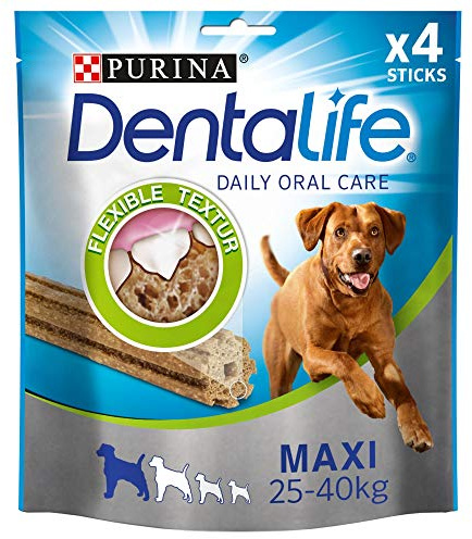 PURINA DENTALIFE Maxi Lot de 5 collations dentaires pour Chien Réduit la Formation de tartre, Poulet, Grand Chien (5 x 142 g)