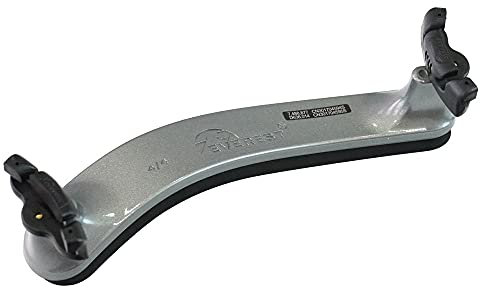 Everest Spring Collection Silver Schulterstütze für Bratsche, 35,6 cm, verstellbar bis 33 cm, silberfarben