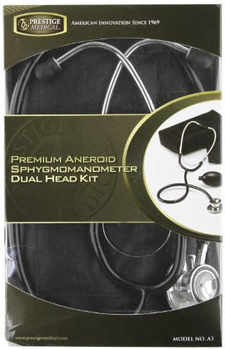 NCD Medical/Prestige Medical Set mit Aneroid-Manometer und Doppelkopf-Stethoskop, Schwarz