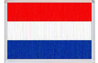 Holland - 'Rustic Style Print' National Country Flag - Jumbo Fridge Magnet