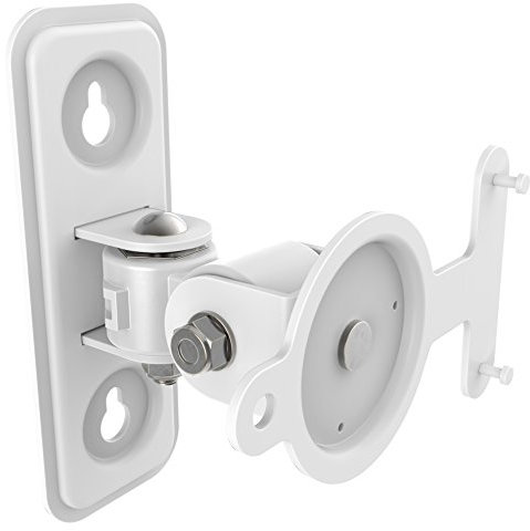 RICOO Speaker Mount for Sonos Play:3 White 1 Piece Tilt LH433-W Swivel Wireless Airplay Loudspeaker Holder Wall Mount Wall Bracket