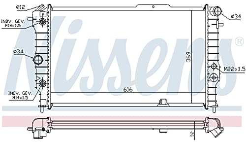NISSENS Kühler, Motorkühlung 630641 | Kompatibel mit: OPEL CALIBRA A, VECTRA A, VECTRA A CC