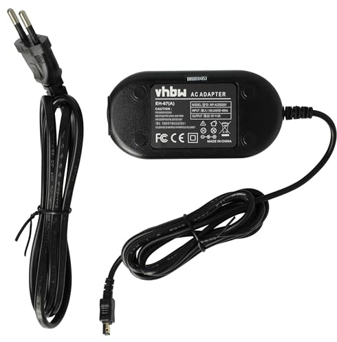vhbw Netzteil kompatibel mit Kamera Nikon CoolPix L100 | L110, L120, L810, L820 u.a. Ersatz für EH-67 (220V, 10W, 5V/2.0A)