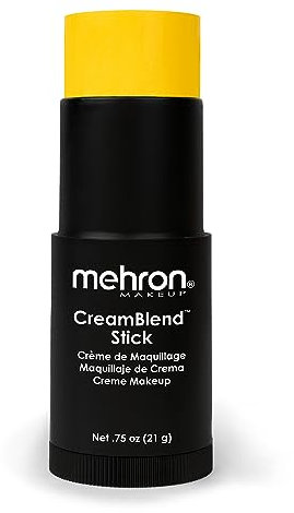 Mehron Make-up CreamBlend Stick | Gesichtsbemalung, Körperbemalung und Grundierungscreme-Make-up | Körperfarbe Stift (Yellow)