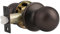 Probrico Stainless Steel Passage Keyless Door Lock Set Interior Door Knob Antique Oil Rubbed Bronze