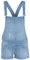 Unbranded Salopette da bambina in denim elasticizzato e leggero, con pantaloncini, Lavaggio leggero., 9-10 Anni