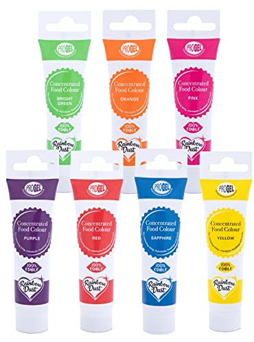 RAINBOW DUST PRO GEL - RAINBOW COLOURS - SET OF 7